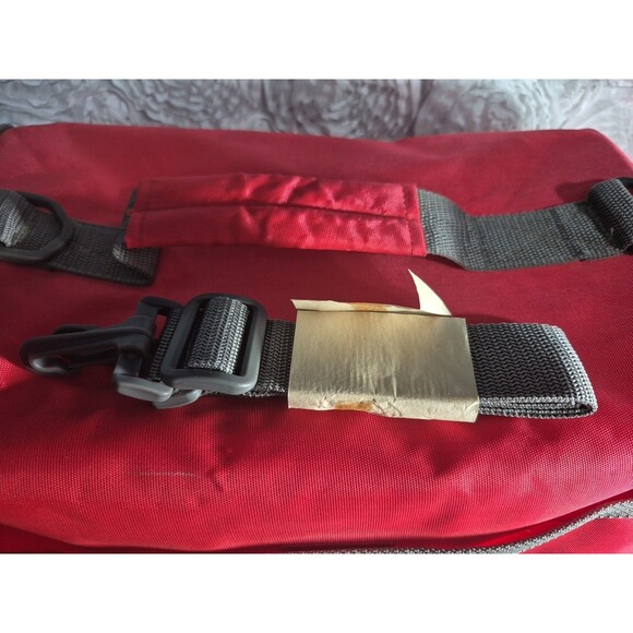 Vintage Time Magazine Locker Bag Red Excellent Condition Original Tag And Strap - Picture 5 of 16